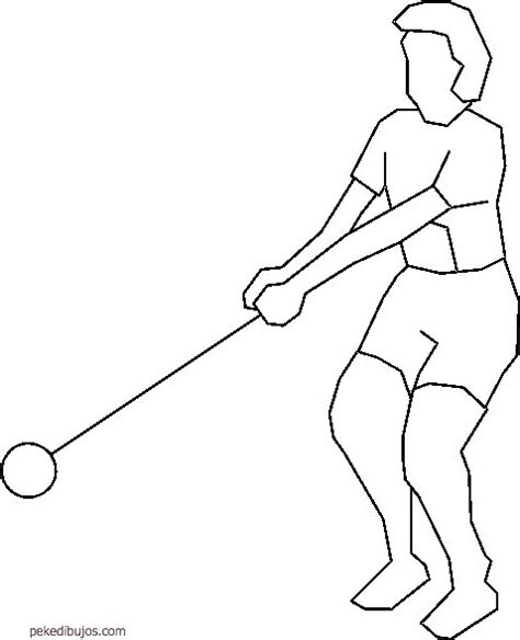 El lanzamiento de disco es una prueba de atletismo, donde el objetivo es lanzar un objeto pesado de sección circular. Dibujos de lanzamientos para colorear