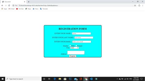 How To Create A Registration Form In Html From Responsive Registration