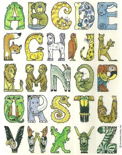 Coming up with a great name for your business is key to its success. Stickers - Hallmark - Animal Alphabet Letters | Animal ...