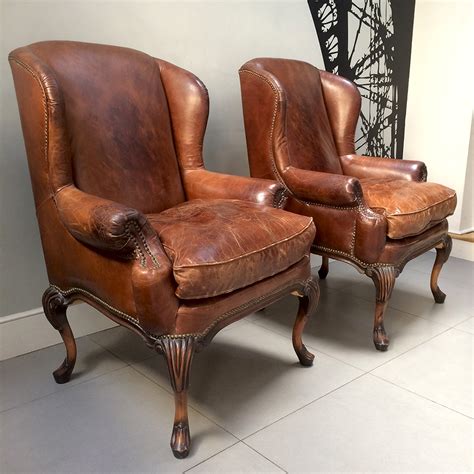Brown Leather Club Chairs Sold Napoleonrockefeller Vintage And