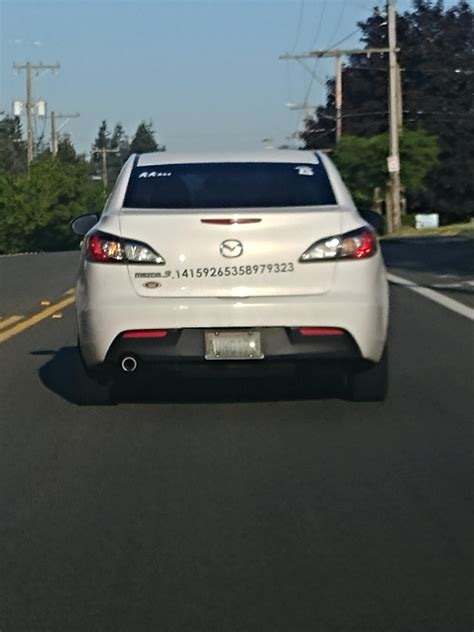 The Fact That This Guy Has Pi On His Mazda 3 Rmildlyinteresting