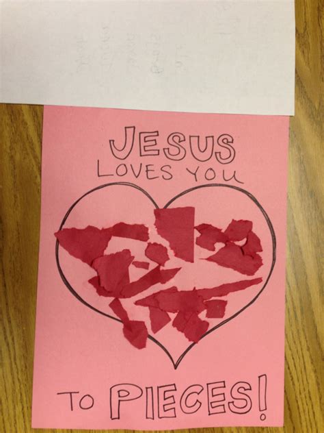 Jesus Loves You To Pieces Love You To Pieces Valentine Crafts Jesus