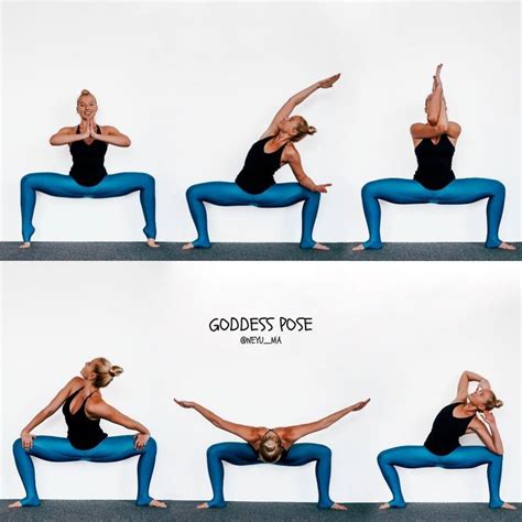 This pose is also called goddess squat pose that challenge your muscles as well as your mind. Sharing some variations of Goddess Pose or Utkata Konasana ...