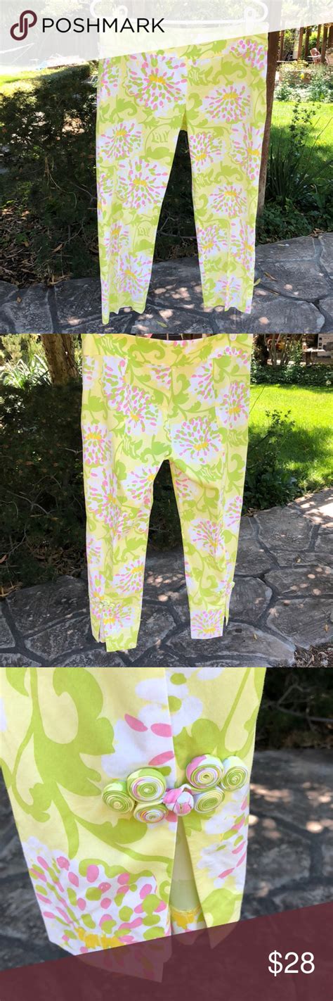 🌺 Lilly Pulitzer Colorful Flower Pants Misses 8 Flower Pants Lilly