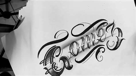 Como Hacer Apellido Para Tatuar GOMEZ Dibujando EN ABECEDARIO Chicano Lettering Letras BONITAS