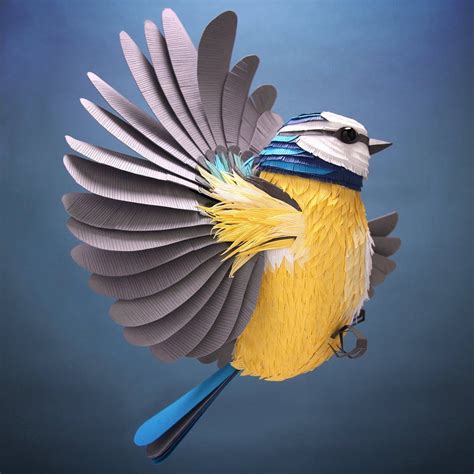 Dazzling Three Dimensional Paper Sculptures Of Birds Bees And