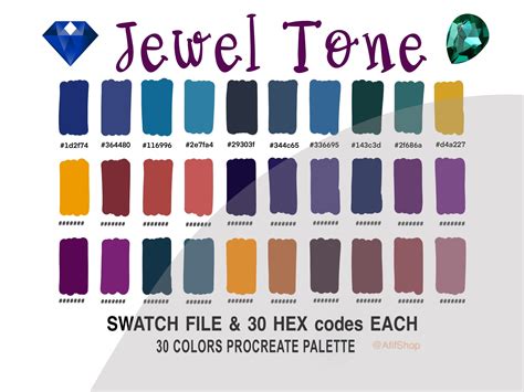 Jewel Tone Color Palette Ipad Graphic By Afifshop · Creative Fabrica