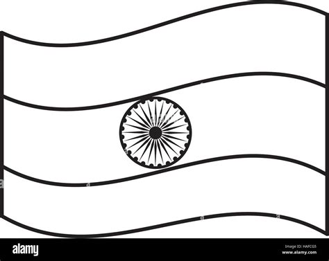 Outline Of Indian Flag