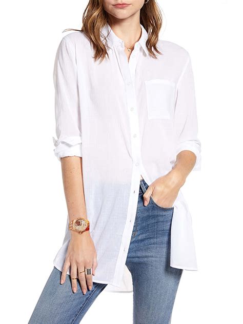 Sexy Dance - Long Button Down Shirt Tops For Women Spring Summer Ladies 
