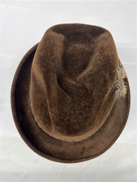 Vintage Stetson The Sovereign Fedora Hat Brown Felt Size 6 34
