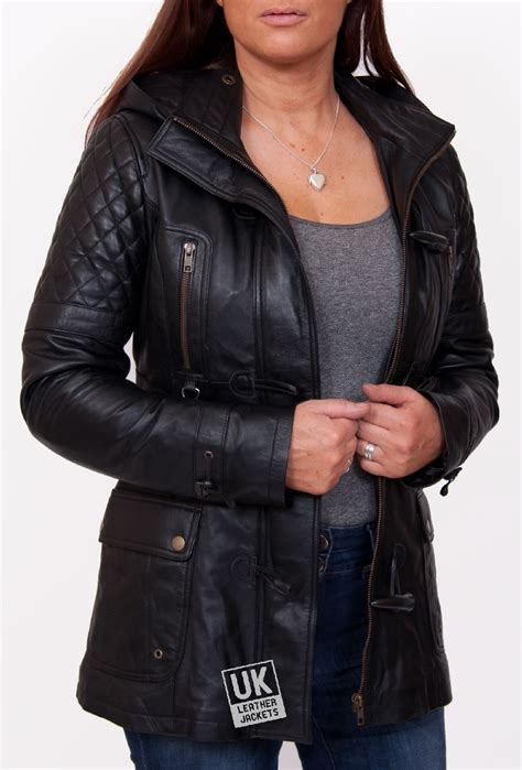 Get leather jackets hood with fast and free shipping on ebay. Womens Black Leather Hip Length Jacket - Detach Hood - Eclipse
