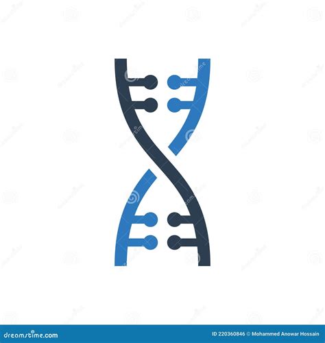 Dna Pictogramgenetica En Het Vectorsymbool Van Het Genoom Vector