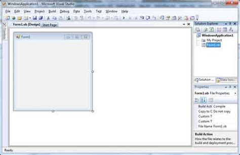 Starting A New Project In Visual Basic 2008 Vbnet