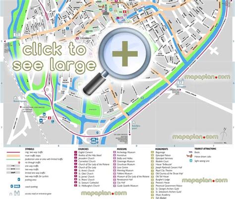 Bruges Maps Top Tourist Attractions Free Printable City Street Map
