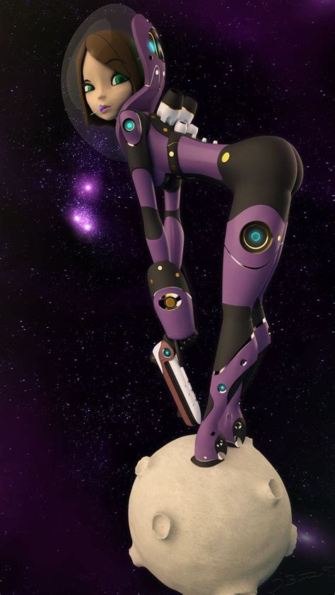 Space Girl 3000 3d By Squint911 On Deviantart Space Girl Sci Fi Girl