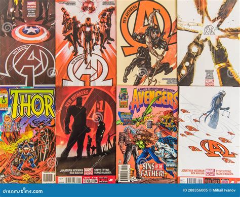 The Avengers Comic Books For Sale In A Shop Editorial Image Image Of