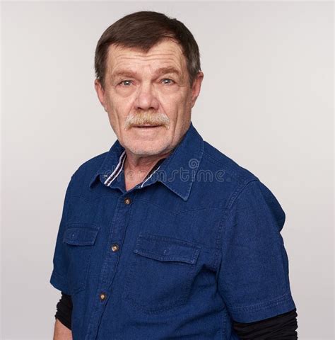 Funny Old Man Winks Isolated Stock Photo Image Of Elderly Gray