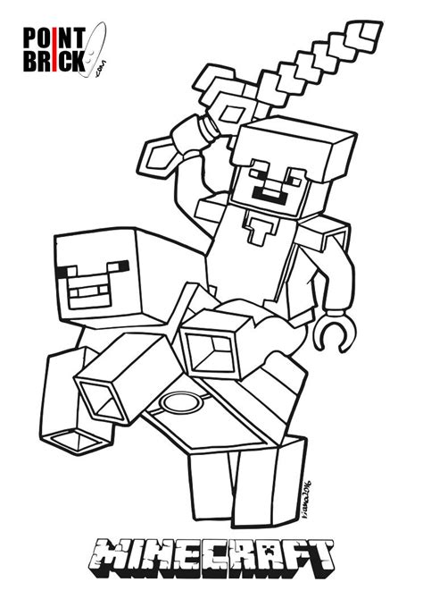 So, today we draw steve from minecraft. Disegni da Colorare LEGO Minecraft: Steve e Alex | Disegni ...