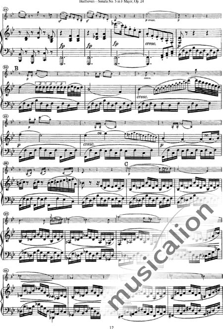 Sonata Spring Sonata Op 24 For Violin And Piano 2nd 3rd Mvts