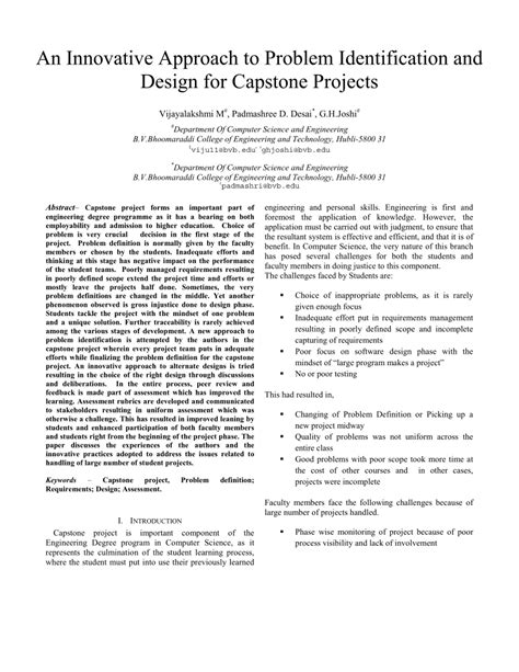 Pdf An Innovative Approach To Problem Identification And Design For