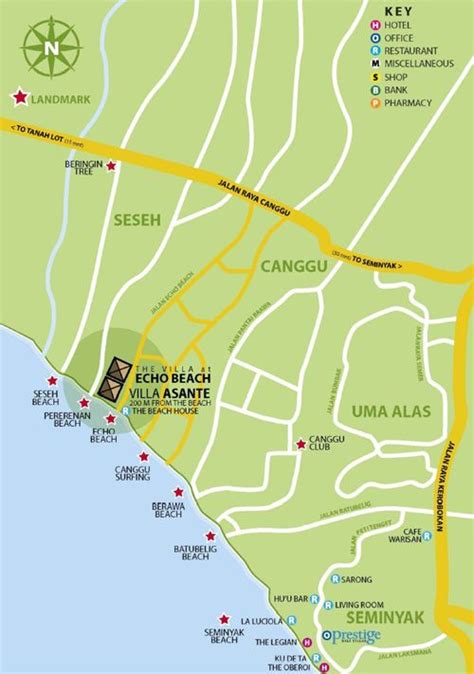 Canggu Map Canggu Bali Bali Map Bali