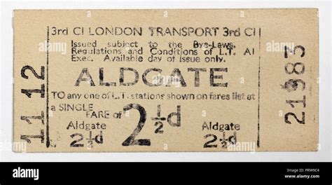 Old Train Ticket London Hi Res Stock Photography And Images Alamy