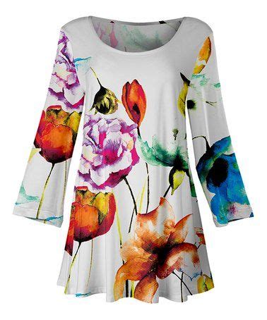 Another Great Find On Zulily White Orange Floral Scoop Neck Swing