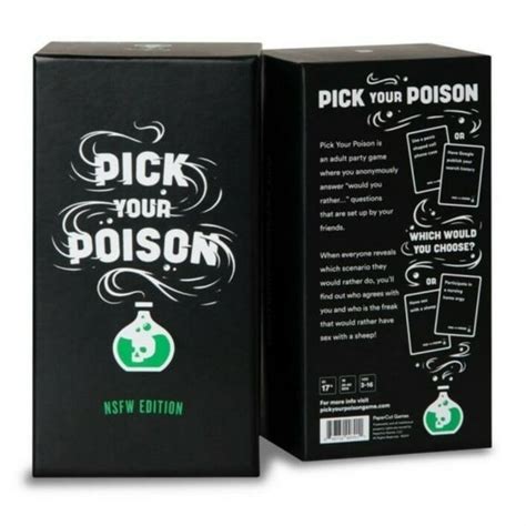 Pick Your Poison Card Game The What Would You Rather Do Party Game Nsfw Edition Walmart