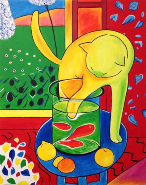 Hand Painted Henri Matisse The Cat With Red Fish Painting Reproduction