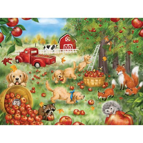 Apple Harvest Fun 500 Piece Jigsaw Puzzle Bits And Pieces