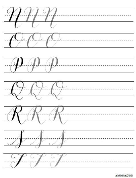 Calligraphy Letters Worksheet