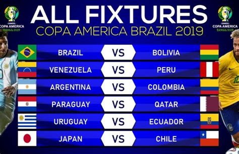 The 2019 copa américa brazil is available in most nations through the rights holders' online platform, if they have one. Copa America 2019 Fixtures: list with all matches schedule ...