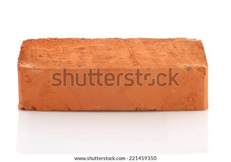 Single Red Brick Isolated On White Stock Photo Edit Now 221459350