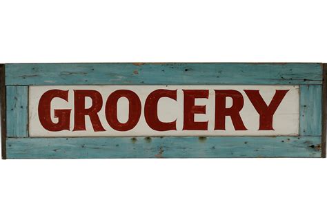 Grocery Store Sign One Kings Lane Vintage And Market Finds Wall