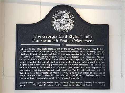 Marker Monday The Georgia Civil Rights Trail The Savannah Protest