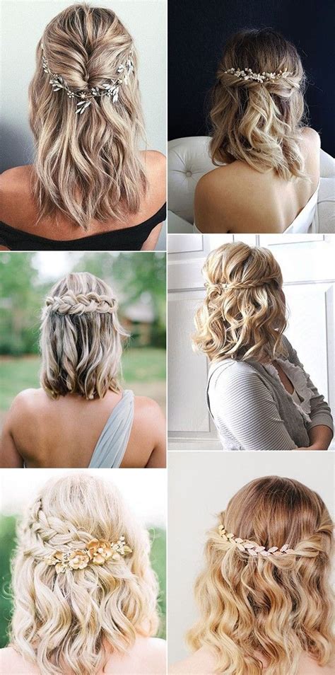 Wedding Hairstyles Shoulder Length Hair Medium Length Wedding