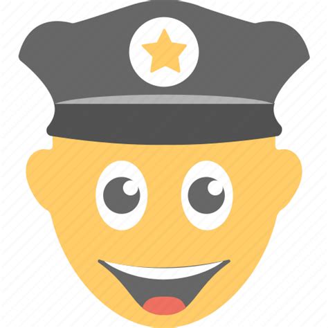 Emoji Emoticon Grinning Laughing Police Officer Icon