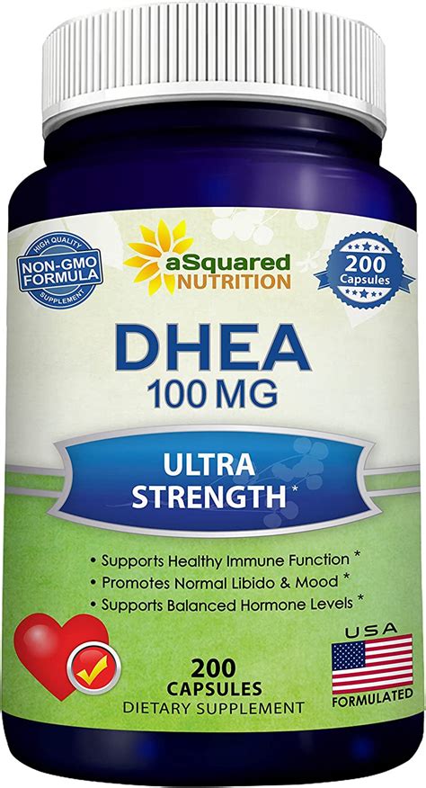 dhea 100mg max strength 200 capsules to promote balanced hormone levels for women