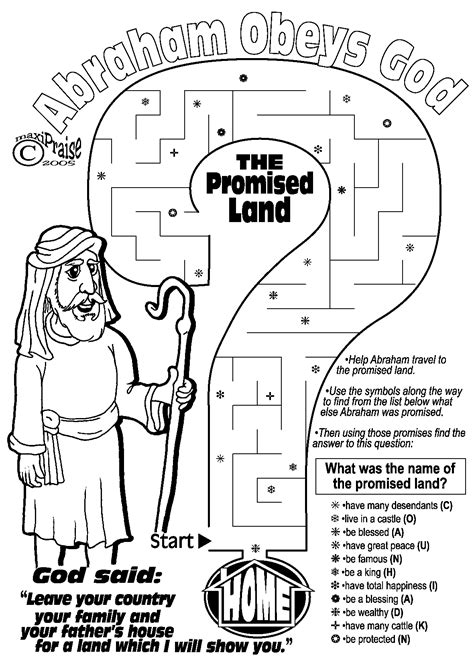 Gods Promise To Abraham Worksheets