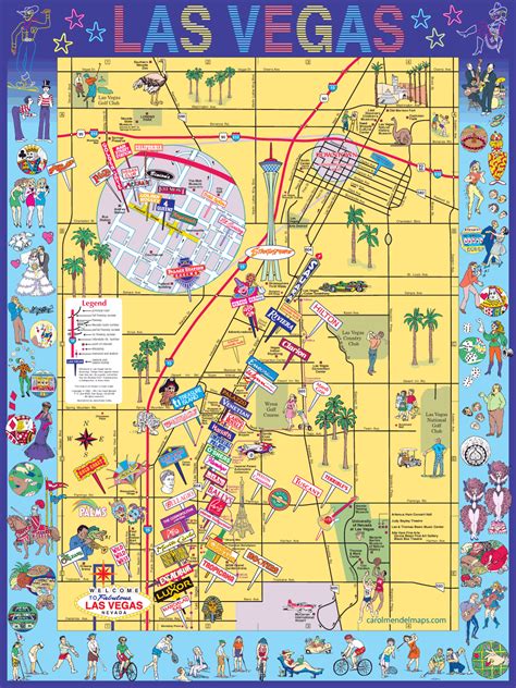 Las Vegas Strip And Downtown Map