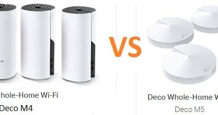 · however, the deco m5 pulls ahead with 2.4ghz speeds at 400 mbps versus the deco m4's 300 mbps. TP-LINK Mesh Deco M4 vs Deco M5 | Computer Networking