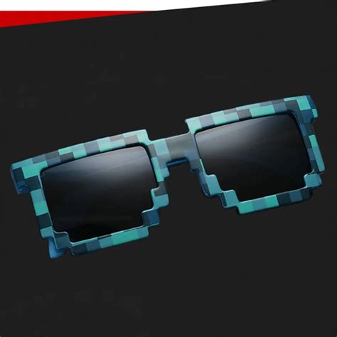 Minecraft Points Sunglasses Pixelated 8 Bit Sunglasses Pixel Mosaic