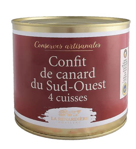 Confit de canard du Sud Ouest 2 cuisses 750gr