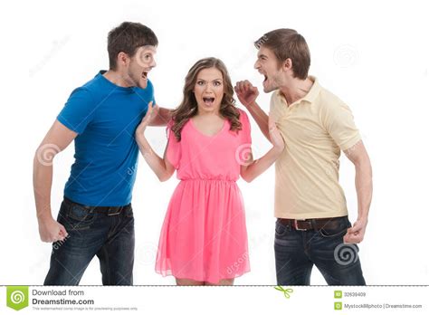 Fighting For Girl. Royalty Free Stock Images - Image: 32639409