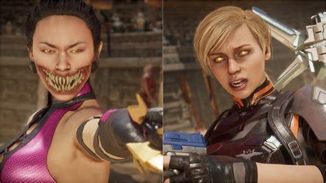 Mortal Kombat 11 Mileena Vs Cassie Cage All Intro Dialogues Youtube