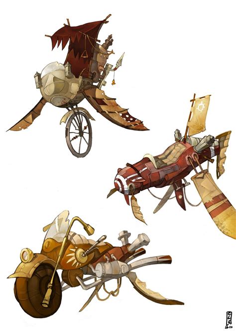 Steampunk vehicles color by ~Catell-Ruz | Steampunk vehicle, Steampunk illustration, Steampunk ...