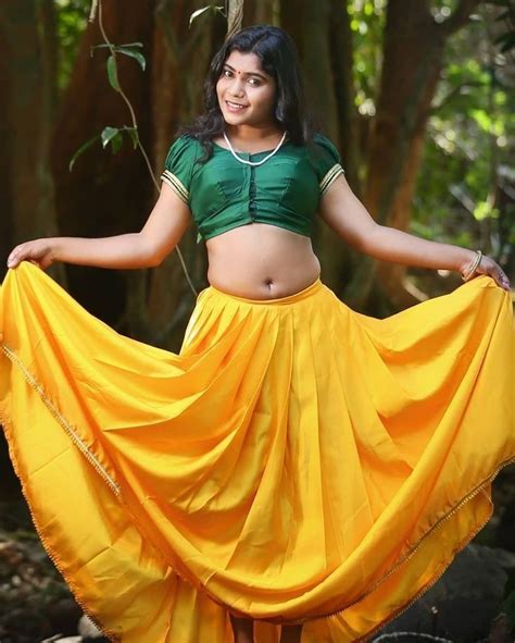 pavadai sattai navel hot indian natural beauty kamiz maxi skirt actresses skirts dress skirt