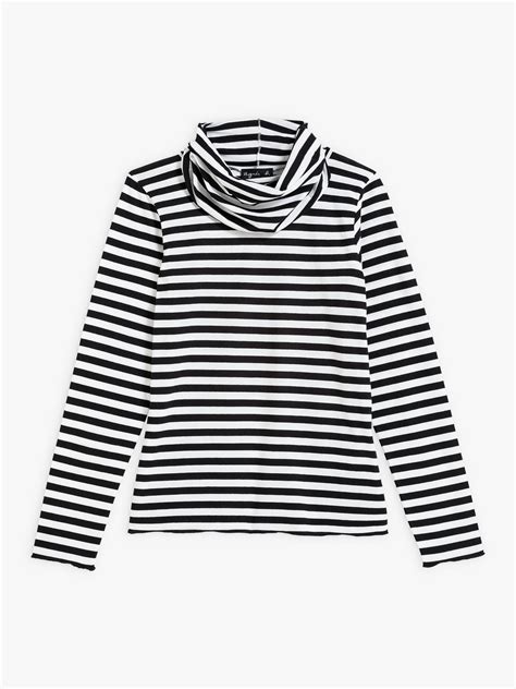 black and white striped transformable t shirt agnès b