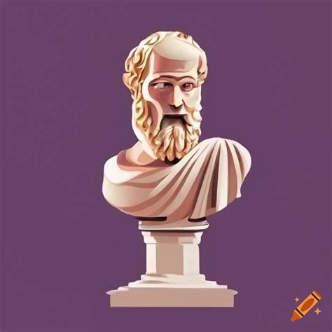Vector Illustration Of Heraclitus Statue On Craiyon