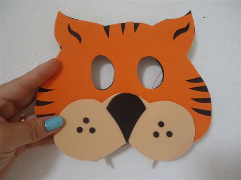 Máscara de Tigre Laranja Baú da Imaginação Elo7